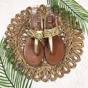 Kate Spade Carlita Gold Leather Sandals